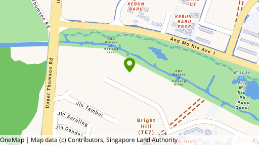 Map showing the location of Bishan Park Condominium