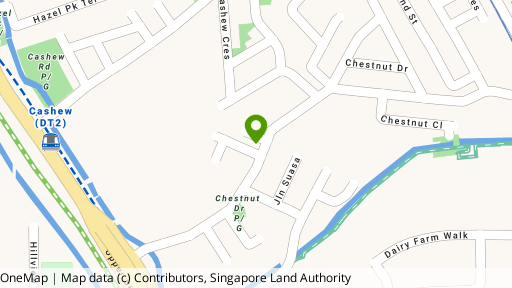 Map showing the location of Chestnut Gardens