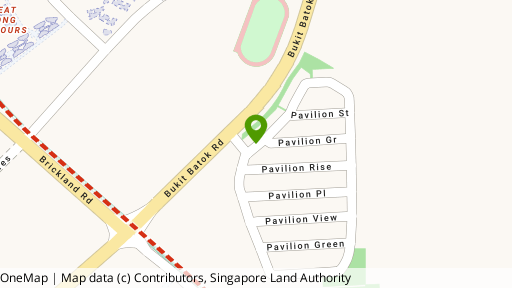 Map showing the location of Pavilion Park