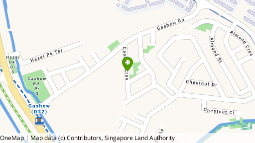 Map showing the location of Cashew Crescent