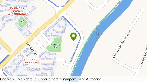 Map showing the location of Riverfront Residences