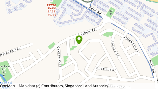 Map showing the location of Cashew Green
