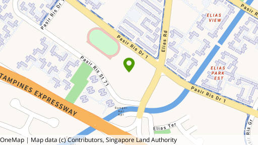 Map showing the location of Pasir Ris Garden