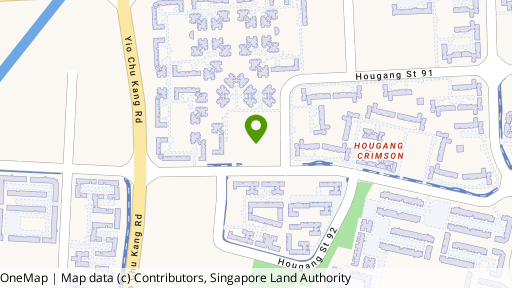 Map showing the location of Village Residence Hougang