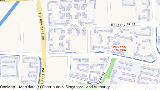 Map showing the location of 1 Hougang Street 91