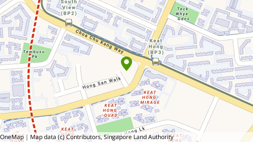 Map showing the location of Comfort Garden