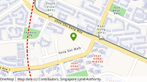 Map showing the location of Palm Gardens