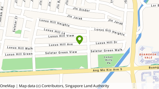 Map showing the location of Luxus Hills