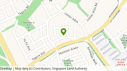 Map showing the location of Mun Wah Garden