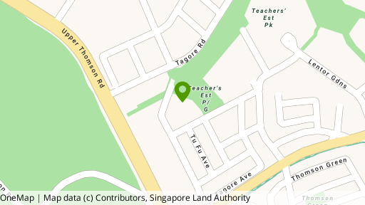 Map showing the location of Poets Villas