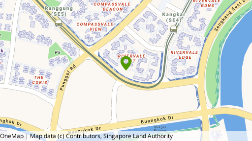 Map showing the location of 102A Rivervale Walk