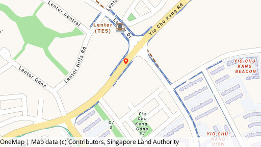Map showing the location of Calrose Gardens