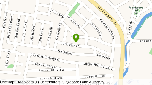 Map showing the location of Kelulut Hill
