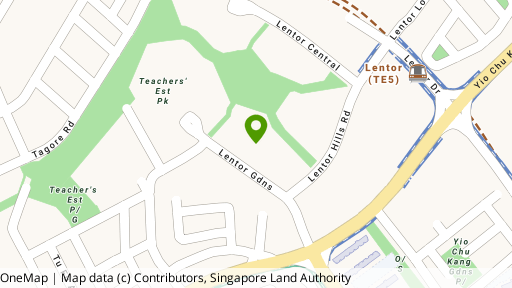 Map showing the location of Lentor Mansion