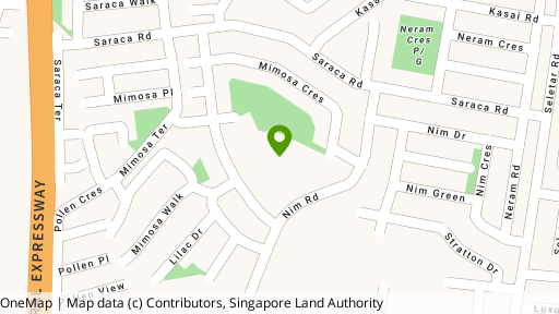 Map showing the location of Mimosa Park