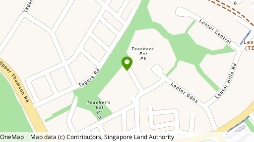 Map showing the location of Lentor Gardens Residences