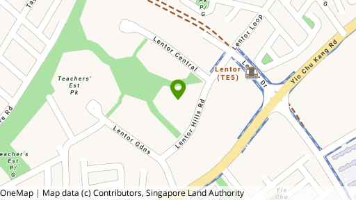 Map showing the location of Lentor Hills Residences