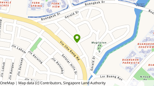Map showing the location of Kechubong Terrace