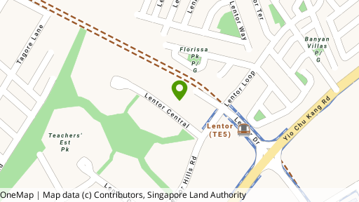 Map showing the location of Lentor Modern