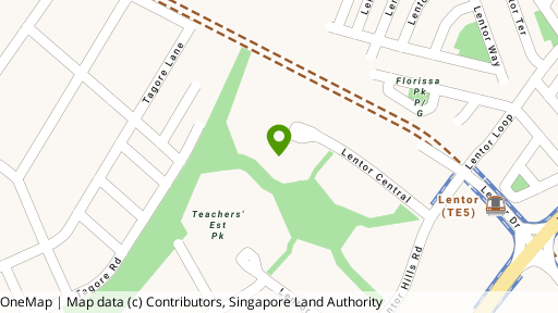 Map showing the location of Lentor Central Residences