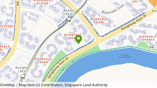 Map showing the location of 121E Sengkang East Way