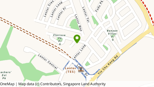 Map showing the location of Florissa Park