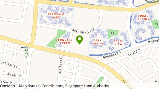 Map showing the location of The Topiary