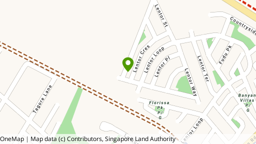 Map showing the location of Lentor Villas