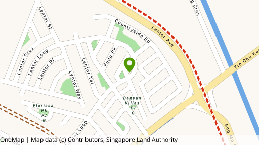 Map showing the location of Melody Villas