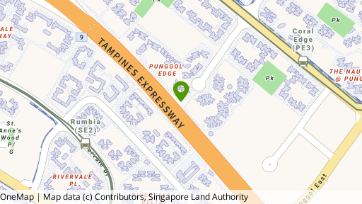Map showing the location of 121C Punggol Edge