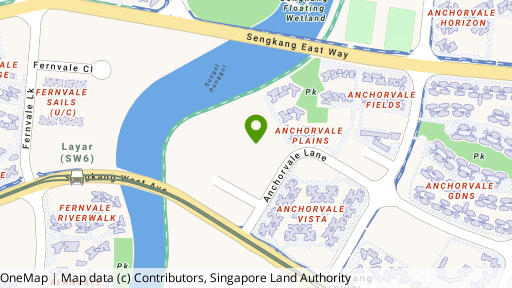Map showing the location of Rivercove Residences