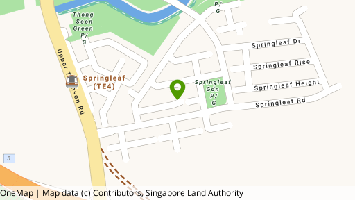 Map showing the location of Springleaf Garden