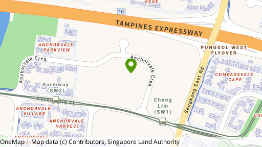 Map showing the location of Treasure Crest