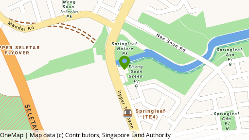 Map showing the location of 1214 Upper Thomson Road