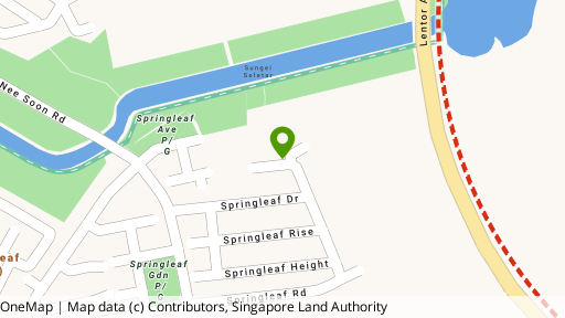 Map showing the location of Springleaf Green