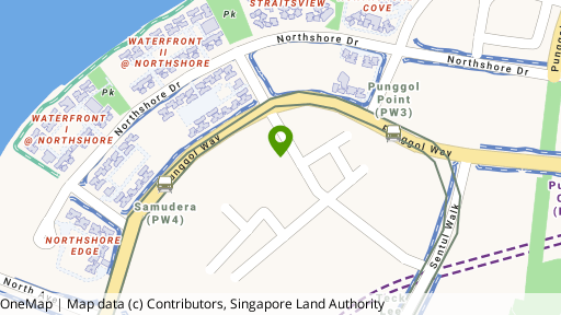 Map showing the location of Northshore Bungalows