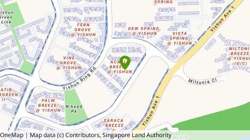 Map showing the location of Acacia Breeze @ Yishun