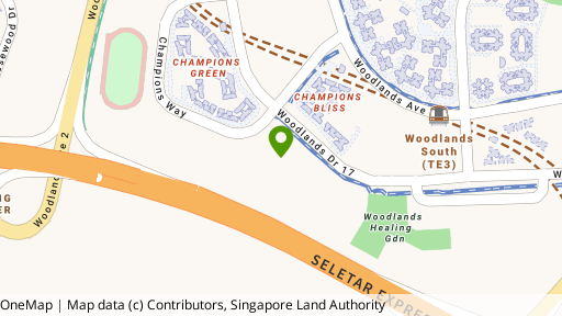 Map showing the location of Woodlands Drive 17 (EC) GLS