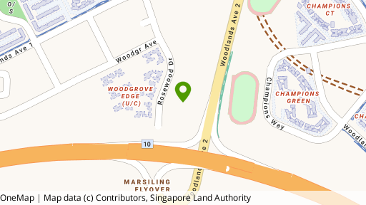 Map showing the location of Parc Rosewood