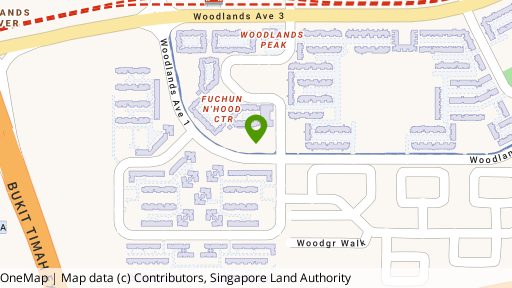Map showing the location of Mega Woodlands
