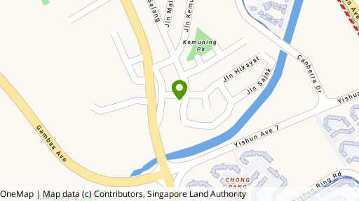 Map showing the location of Sembawang Springs Estate
