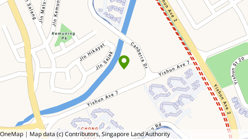 Map showing the location of 1 Canberra