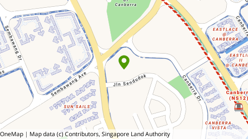 Map showing the location of Canberra Residences