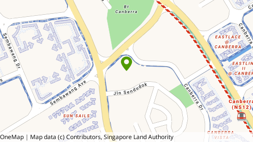 Map showing the location of Canberra Drive (EC) GLS