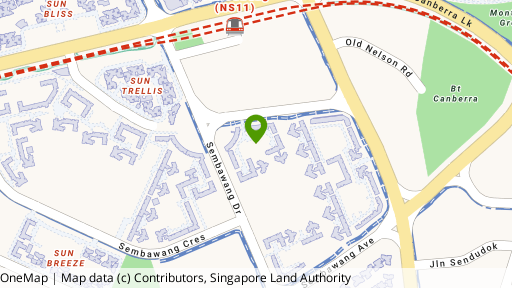 Map showing the location of 316A Sembawang Vista