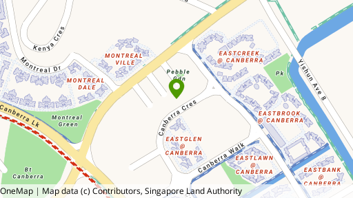 Map showing the location of Canberra Crescent Residences