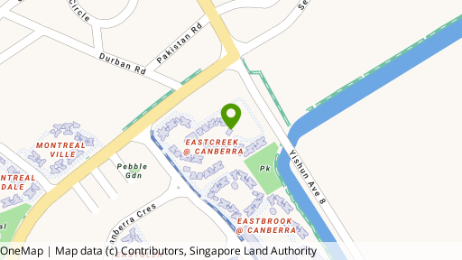 Map showing the location of 102C Canberra Street
