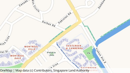 Map showing the location of 101C Canberra Street