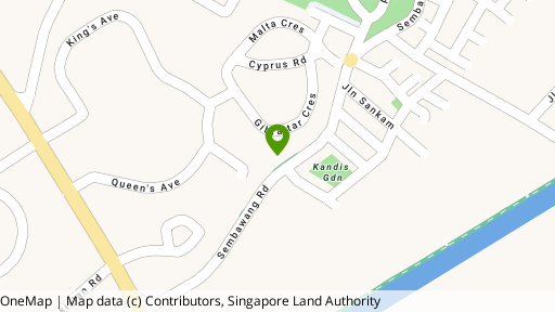 Map showing the location of Sembawang Straits Estate