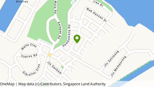 Map showing the location of Straits Gardens